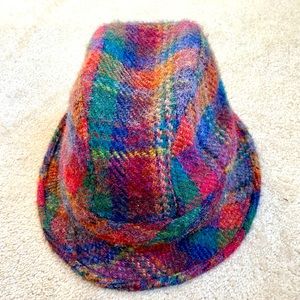 Mens tweed walking  fedora hat